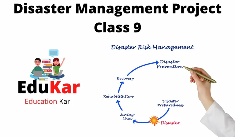 Disaster Management Project Class 9