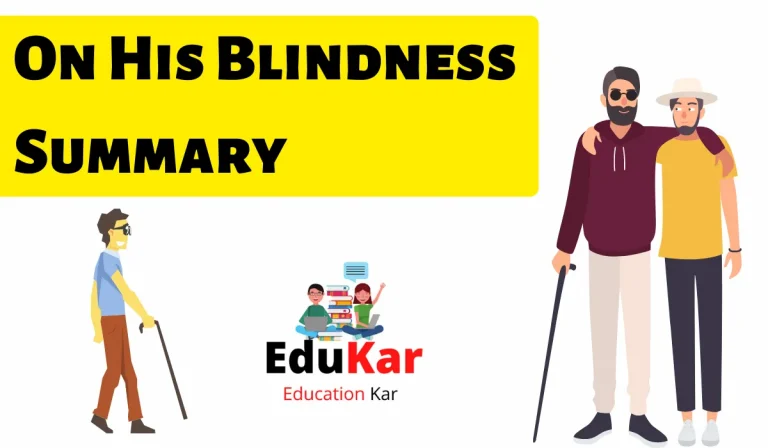 On His Blindness Summary