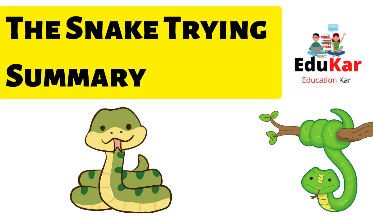 The Snake Trying Summary [Class 9]