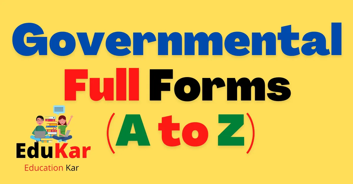 Governmental Full Forms