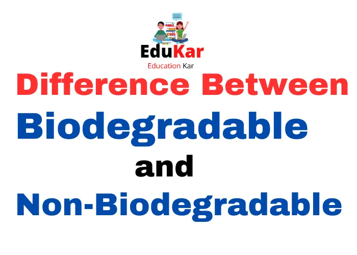 Difference between Biodegradable and Non-Biodegradable