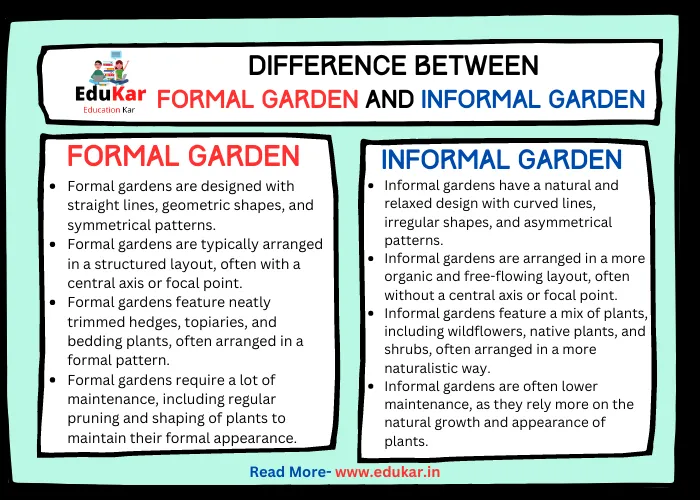 Difference between Formal and Informal Garden