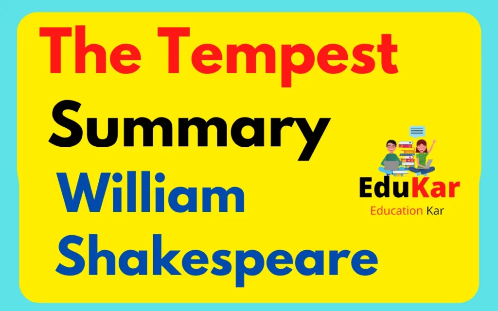 The Tempest Summary By William Shakespeare