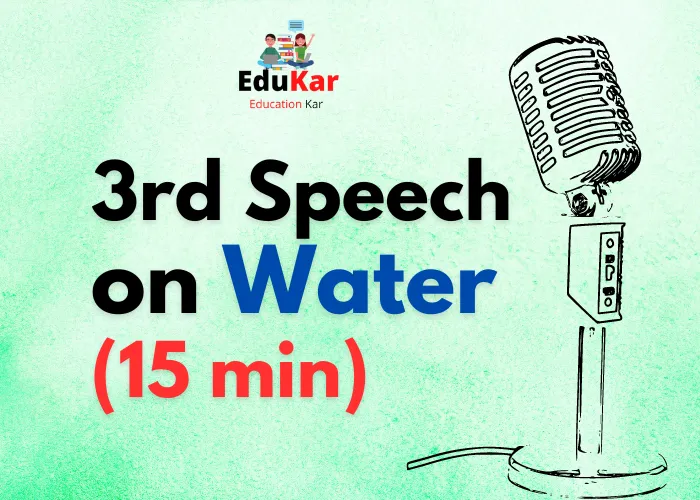 Speech on Water