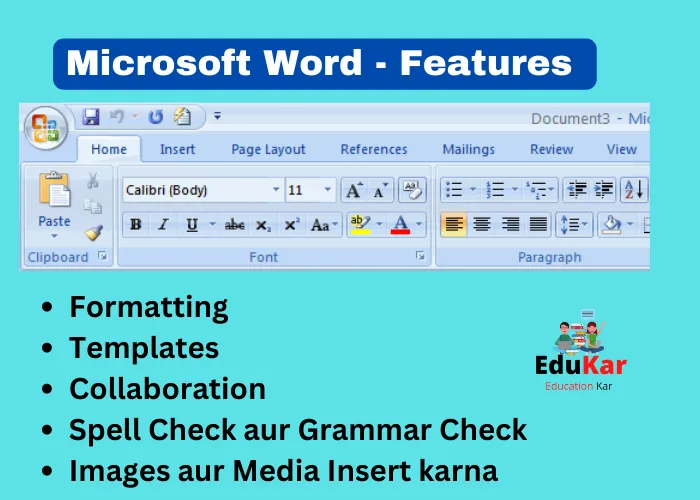 Microsoft Word ke features 