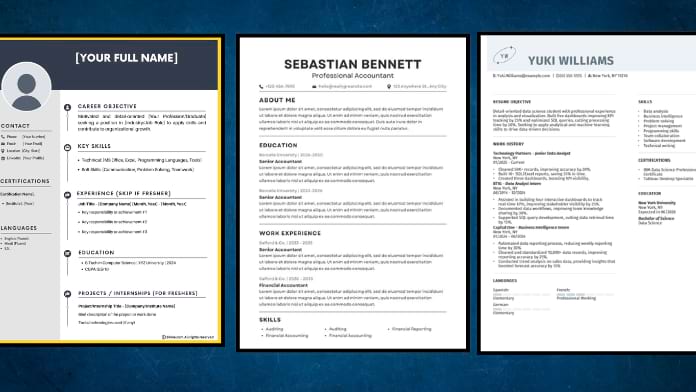 Best New Resume Create Ideas for Freshers and Professionals
