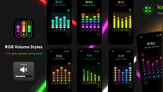 Transform Your Phone with Neon LED Volume Style Themes