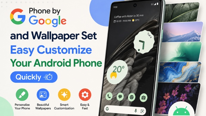 Phone by Google and Wallpaper Set Easy Customize Your Android Phone Quickly