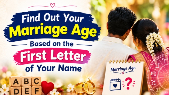Find Out Your Marriage Age Based on the First Letter of Your Name