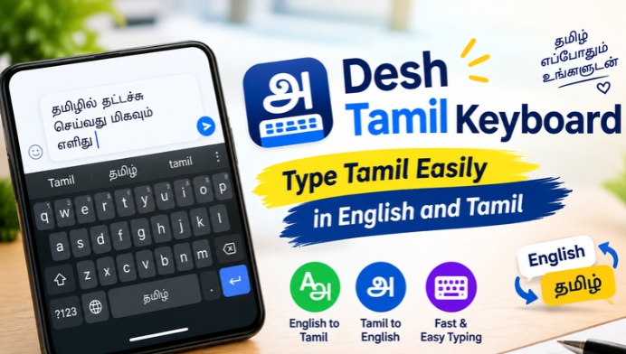 Desh Tamil Keyboard Type Tamil Easily in English and Tamil